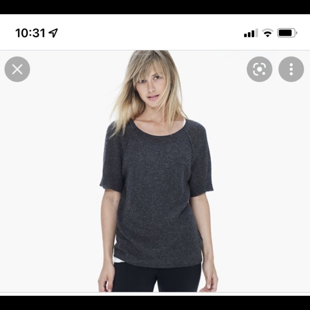 James Perse Shortsleeved Cashmere Sweater